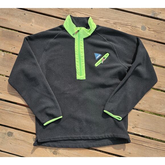 Vintage HIND Performance Wear Fleece Jacket 90s Half Zip Pullover Mens XL - Picture 1 of 7